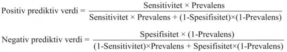 Beregning av positiv og negativ prediktiv verdi Illustrasjon: FHI.