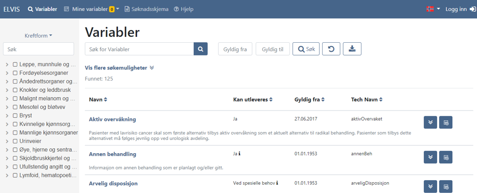 Bilde av Elvis databasen