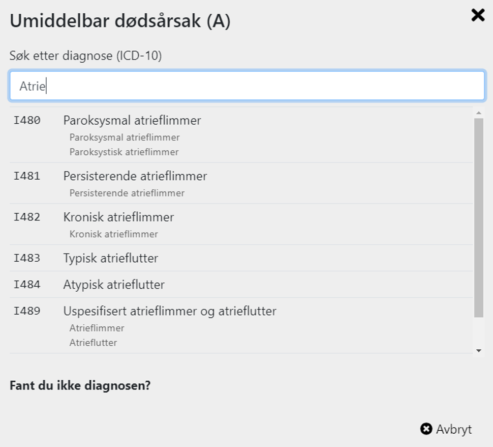 Umiddelbar dødsårsak