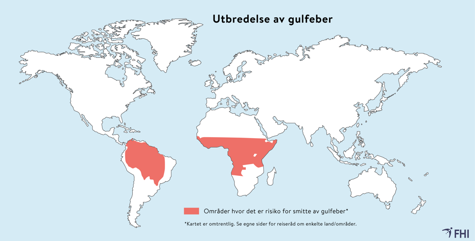 utbredelse av gulfeber