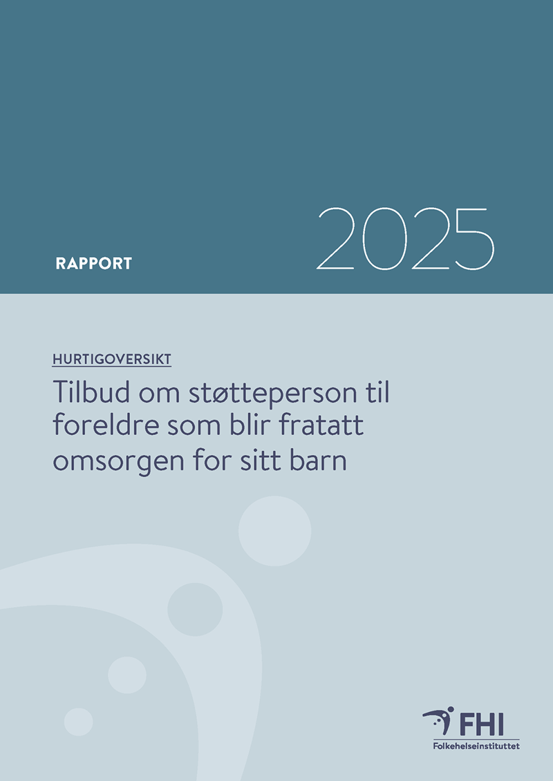 Rapportens forside. Bilde.