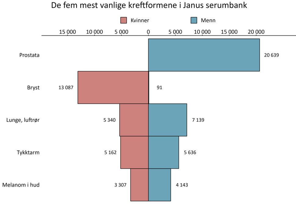 Vanlige kreftformer 2023