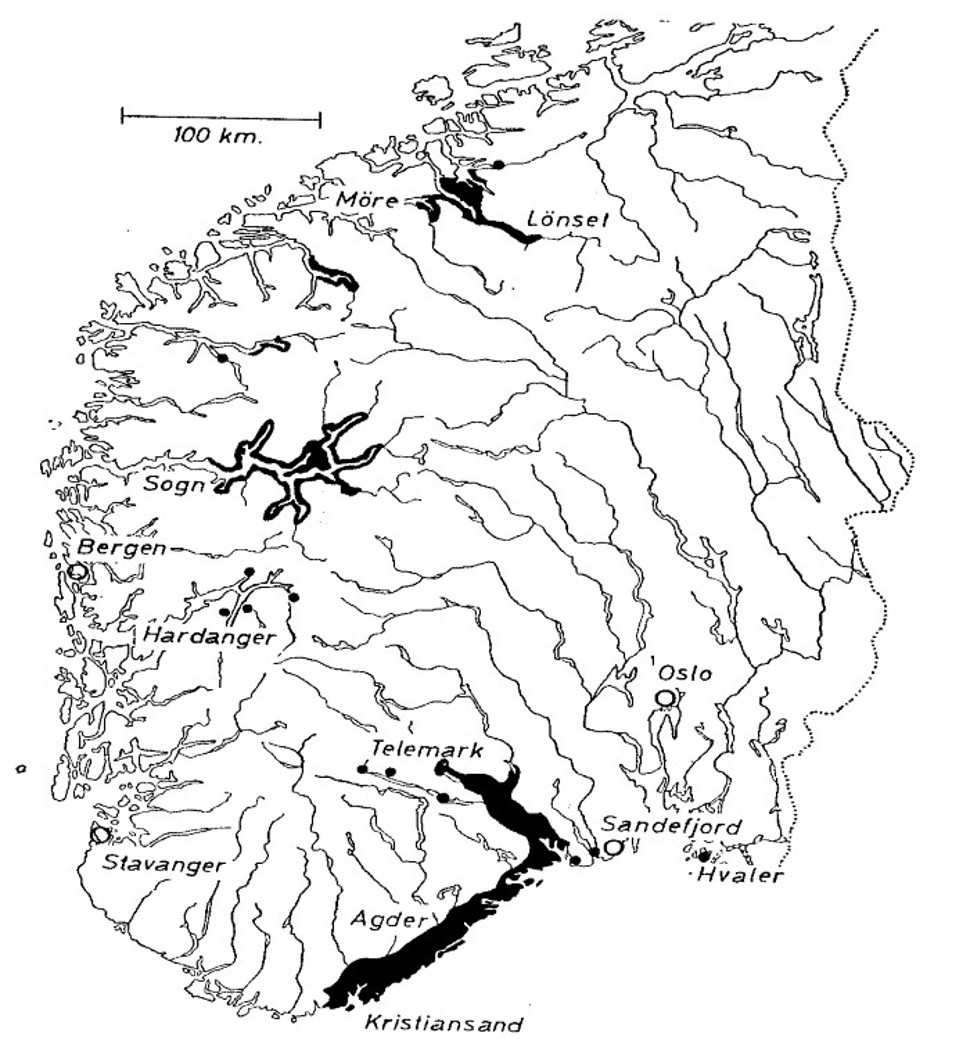 Utbredelse av husbukk i Norge